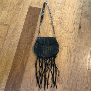 TOSCA BLU Leather, Chain + Fringe (oh my!) Bag